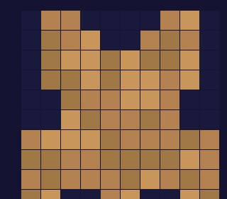 Pixel art hond silhouet