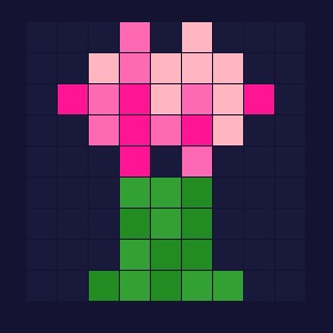 Pixel art bloem voor moederdag