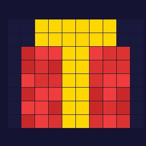 Pixel art cadeau met lint