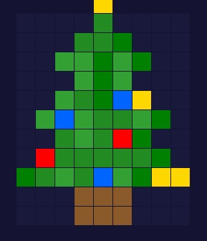 Pixel art kerstboom